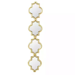 Gold Slim Stacked Trellis Wall Mirror