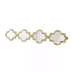 Gold Slim Stacked Trellis Wall Mirror