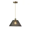 Gold Smoked Glass Pendant Light