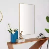 Gold Wood Rectangular Wall Mirror, 24x40 in.