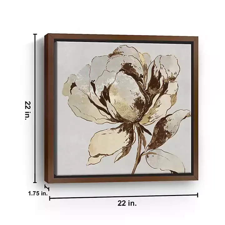 Golden Blossom II Framed Canvas Art Print