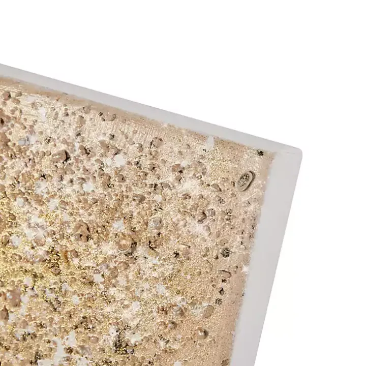 Golden Glimmer Canvas Art Prints, Set of 2