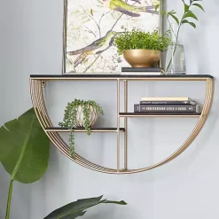 Golden Half Moon Wall Shelves
