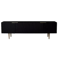 Golden Onyx Ribbed Side Console Table
