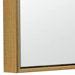 Golden Simple Rectangular Frame Wall Mirror