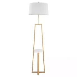 Golden Triangle Marble Shelf Floor Lamp