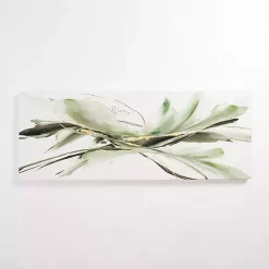 Graceful Greens Abstract Canvas Art Print