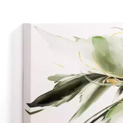 Graceful Greens Abstract Canvas Art Print