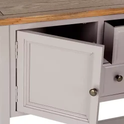 Gray & Oak 4-Drawer Charlotte Sideboard