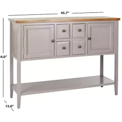 Gray & Oak 4-Drawer Charlotte Sideboard