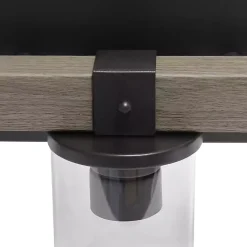Gray and Black Glass Shade Vanity Light