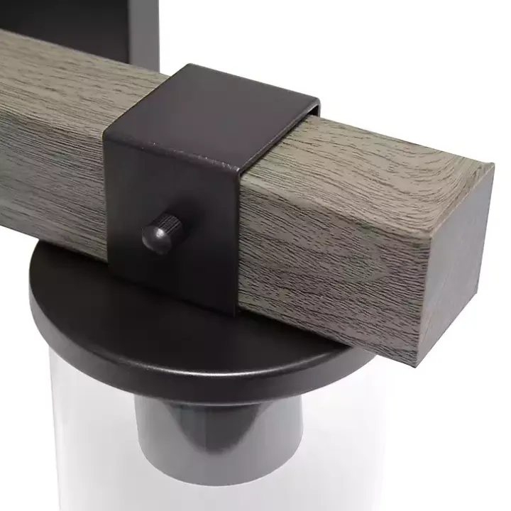 Gray and Black Glass Shade Vanity Light