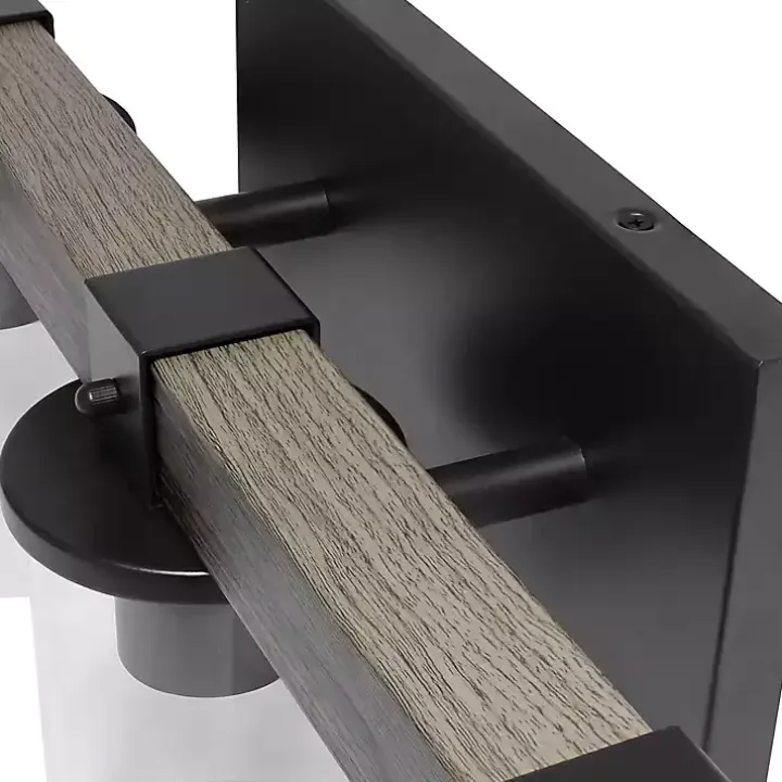 Gray and Black Glass Shade Vanity Light