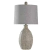 Gray and Cream Textured Table Lamp