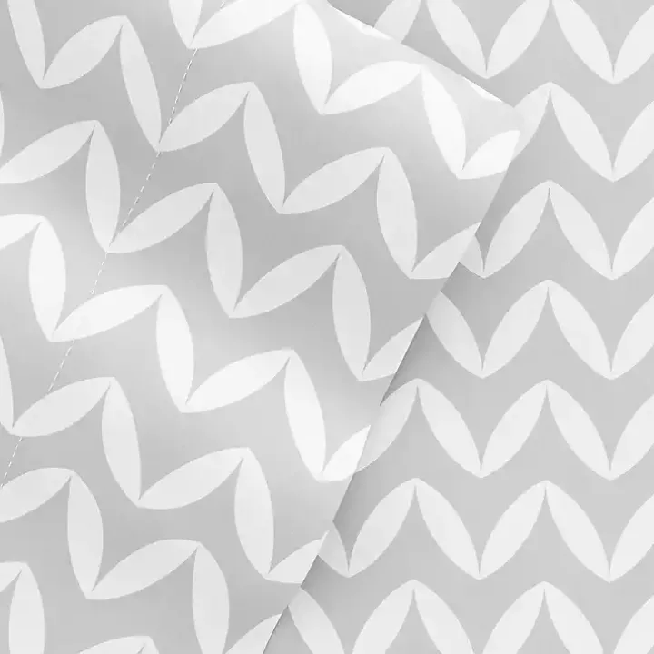 Gray and White Chevron 3-pc. Twin Sheet Set