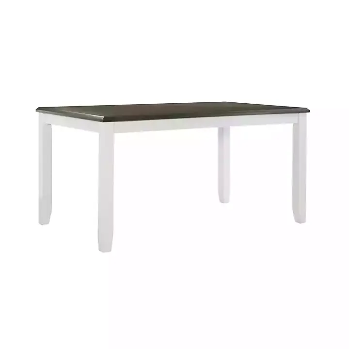 Gray and White Two-Toned Wood Dining Table