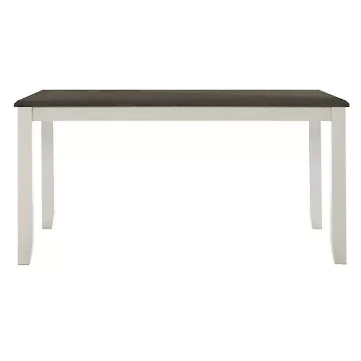 Gray and White Two-Toned Wood Dining Table