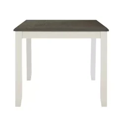 Gray and White Two-Toned Wood Dining Table