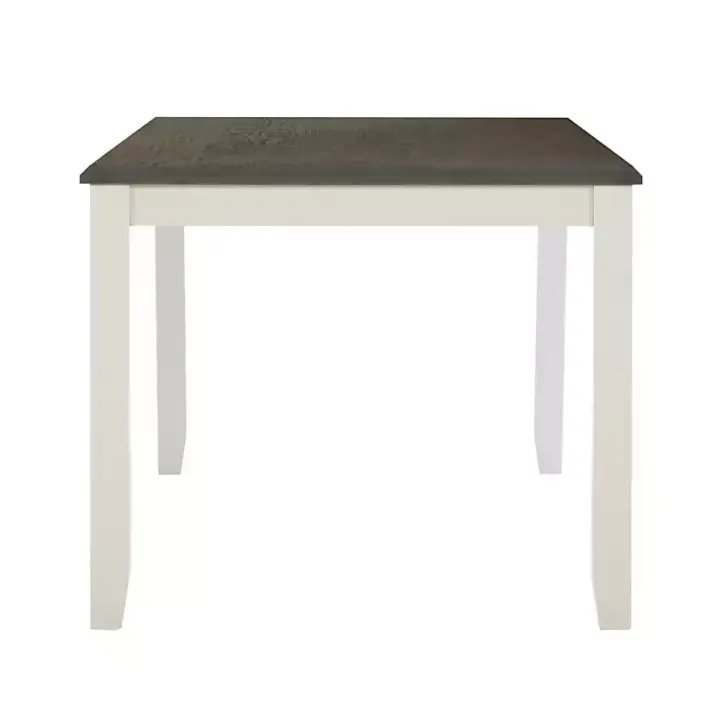 Gray and White Two-Toned Wood Dining Table