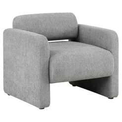 Gray Boucle Modern Accent Chair