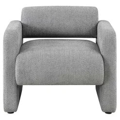 Gray Boucle Modern Accent Chair