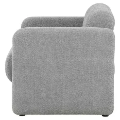 Gray Boucle Modern Accent Chair