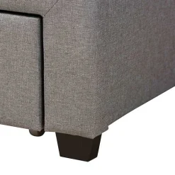 Gray Braylon Upholstered 3-Drawer Full Bed