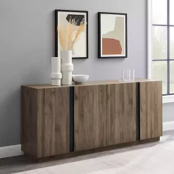 Gray Brown Modern 2-Door Sideboard