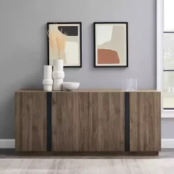 Gray Brown Modern 2-Door Sideboard