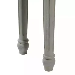 Gray Carved Wood Console Table