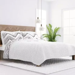 Gray Chevron Reversible 2-pc. Twin Quilt Set