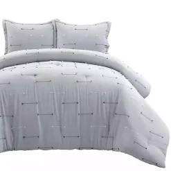 Gray Clip Jacquard 3-pc. King Comforter Set