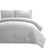 Gray Clipped Stripe 3-pc. Full/Queen Comforter Set