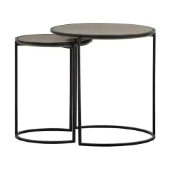Gray Concrete Nesting Accent Tables, Set of 2