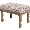Gray Diamond Upholstered Ottoman
