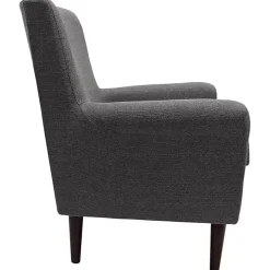 Gray Ellen Rolled Arms Accent Chair