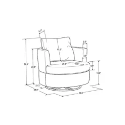 Gray Elmhurst Swivel Accent Chair