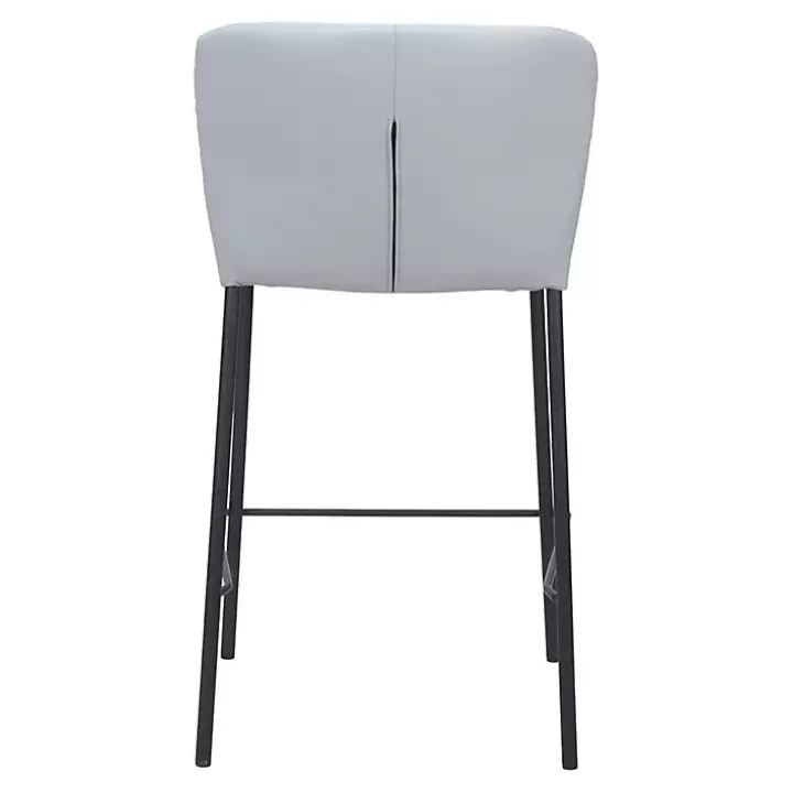 Gray Faux Leather Liddy Counter Stools, Set of 2