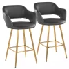 Gray Faux Leather Marge Counter Stools, Set of 2