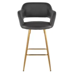 Gray Faux Leather Marge Counter Stools, Set of 2