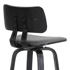 Gray Faux Leather Pico Swivel Counter Stool