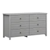 Gray Harmony 6-Drawer Wood Dresser
