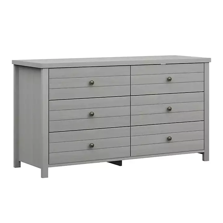 Gray Harmony 6-Drawer Wood Dresser