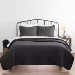 Gray Herring 3-pc. Queen Quilted Coverlet Set