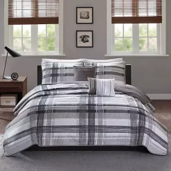 Gray Jax Plaid 5-pc. Full/Queen Comforter Set