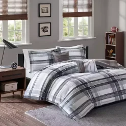 Gray Jax Plaid 5-pc. Full/Queen Comforter Set