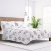 Gray Patchwork Reversible 3-pc. Queen Quilt Set