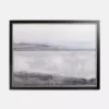 Gray Peaceful Abstract Framed Art Print