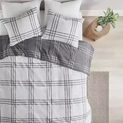 Gray Plaid Dayton 3-pc. Full/Queen Comforter Set