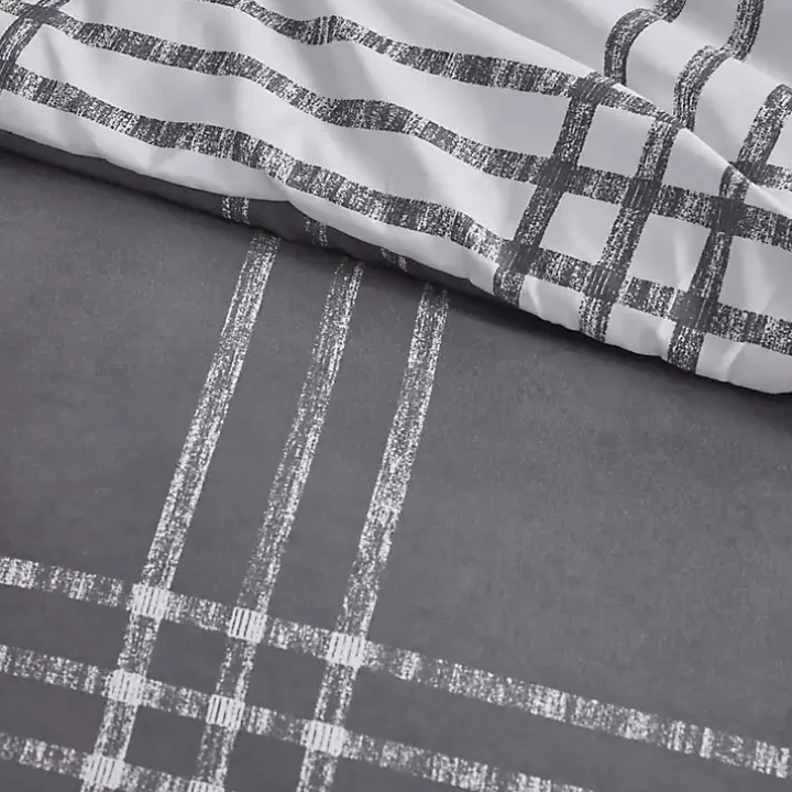 Gray Plaid Dayton 3-pc. Full/Queen Comforter Set